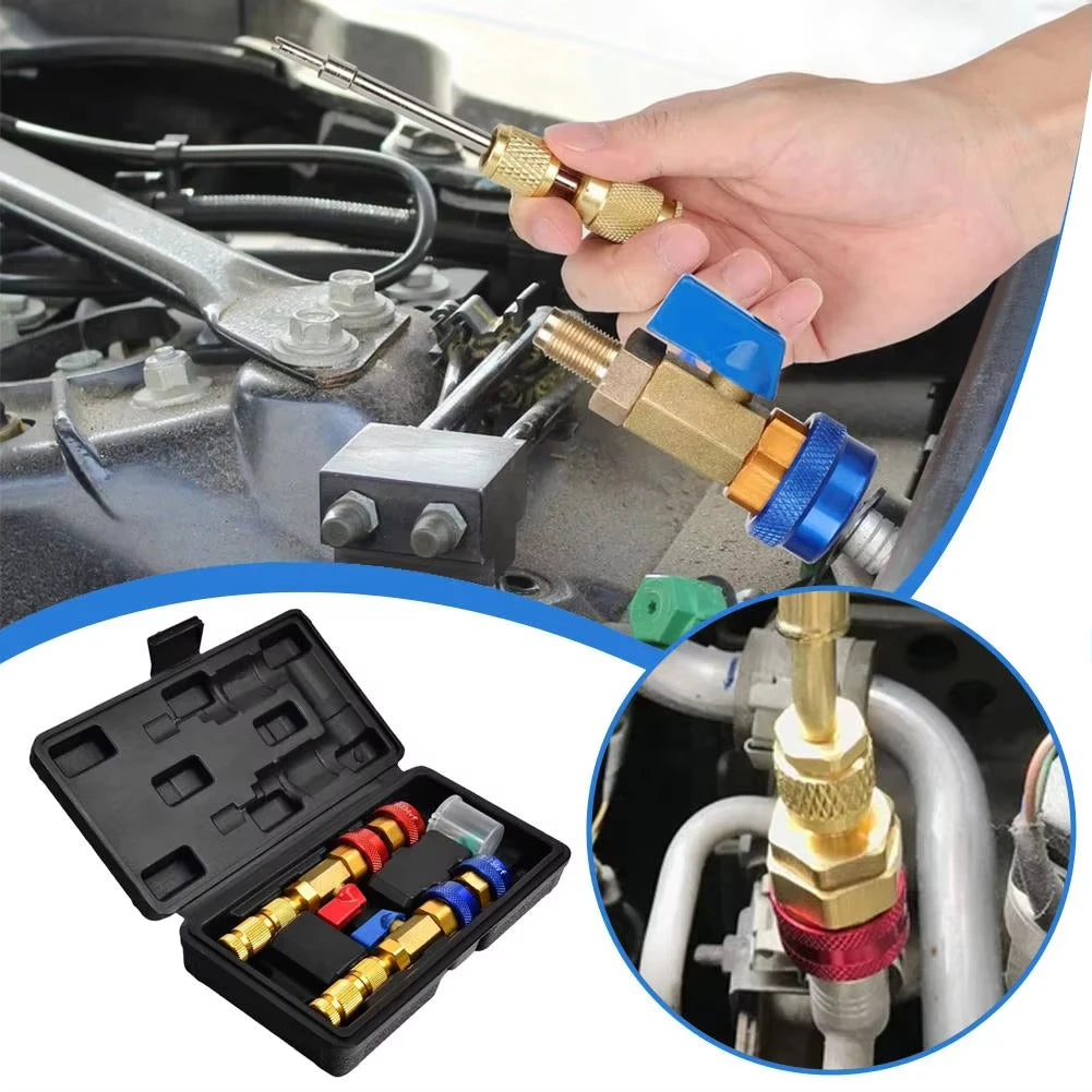 R134A Auto Air Conditioner Refrigerant-Free Valve Core Removal, Installer, Air Conditioner High and Low Pressure Spool Tool