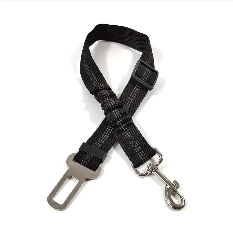Reflective Dog Seat Belt for Cars | Adjustable Nylon Safety Harness with Bungee alternate view