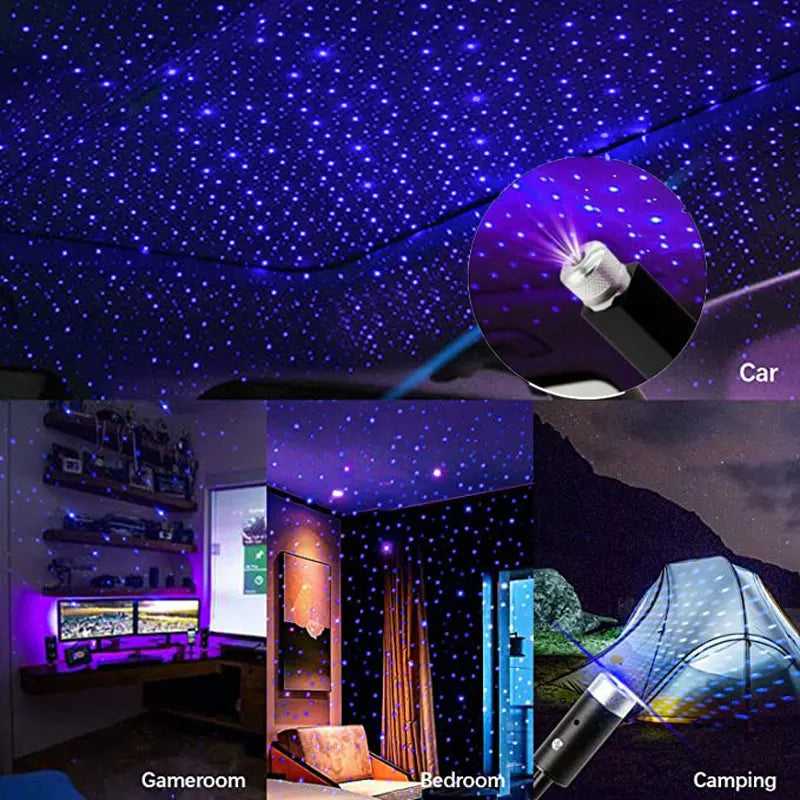LED Starry Sky Projector Lamp USB Powered Car Roof Light alternate view