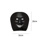 2/4PCS Creepy Face Car Headrest Covers Universal Dark Mystery Portrait Print Elastic Headrest Covers Halloween Style Car Gadgets