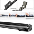 Car Windshield Wiper Blades Universal Soft Double Layer Rubber Frameless Bracketless Brushes Accessories Windscreen Window Front