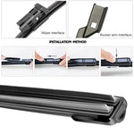 Universal Car Wiper Blades | Soft Dual Rubber Frameless Windshield Wipers detail view