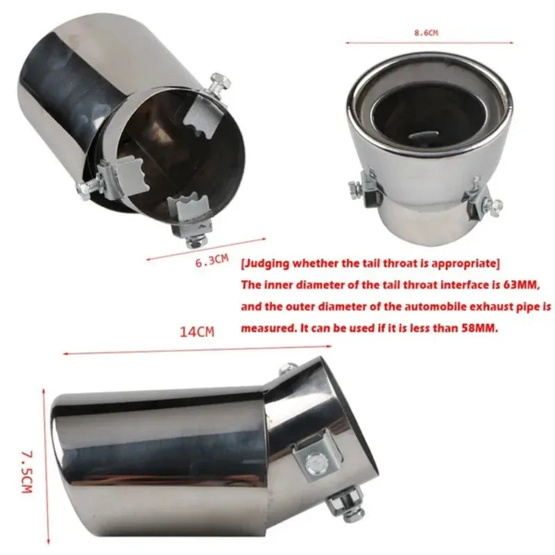 Stainless Steel Universal Car Exhaust Tail Pipe | Bend or Straight Options alternate view