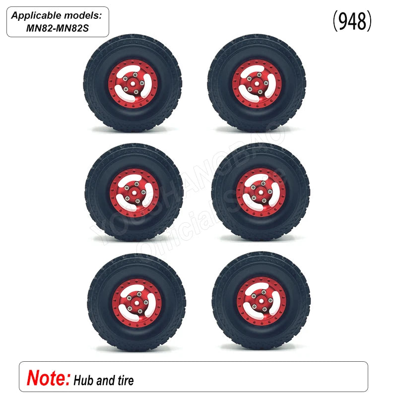 MN Series 82 82S Off-road Vehicle Parts - Metal Upgrade Accessories: Front and Rear Axles, Transmission Shaft, Tie Rods, Frame