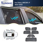 KUNGKIC Car Side Window Sun Shade Curtain for Chery JAECOO J7 2023-2025 | UV Protection Magnetic Mes
