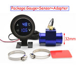 Car Water Temperature Gauge with Voltmeter 2 in 1 | -10 to 110 Celsius LCD Display detail view