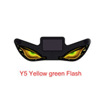 1PCS Solar Power Devil’s Eye Car Window Ambient Light With Suction Cup USB-C Rechargeable Eye Shaped Flashing Warning Lamp