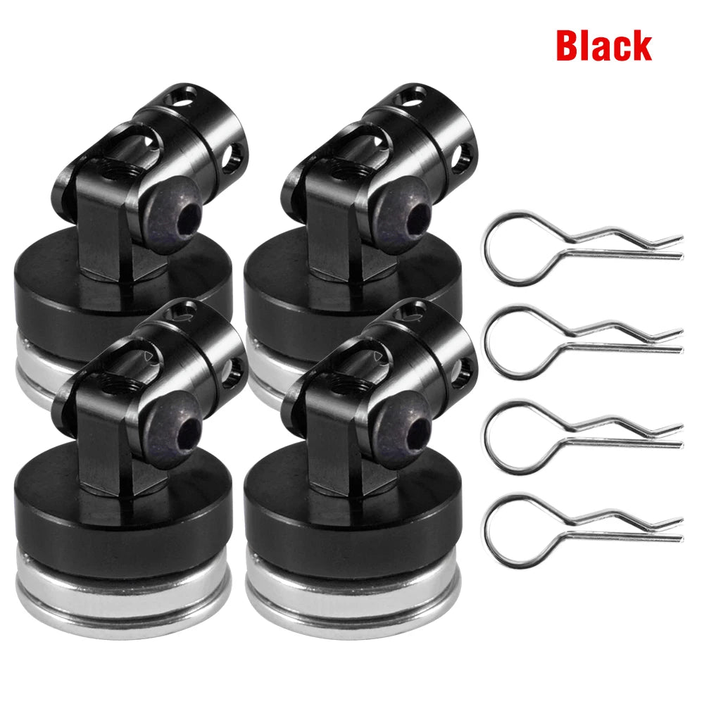 9IMOD 4pcs RC Magnetic Body Post Metal RC Car Shell Mount Column with Clips for 1/10 Axi detail view
