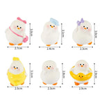 3/4/5/6/7pcs Anime Figure Little Yellow Duck Model Decor Cute Car Mounted Ornament Au alternate view