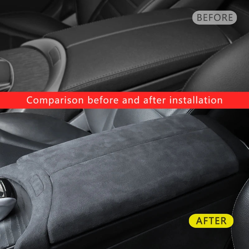 Car Center Console Armrest Storage Box Cover Trim FOR W205 Mercedes Accessories Benz C GLC Class X253 2015-2017 2018 2019 2020