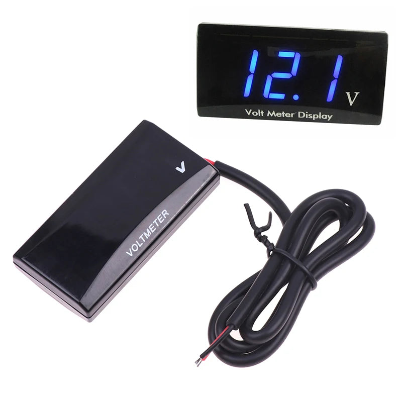 Mini LED Display Digital Voltmeter Panel Volt Voltage Meter Tester Reverse Connection Protection 12V For Car Motorcycle Universa