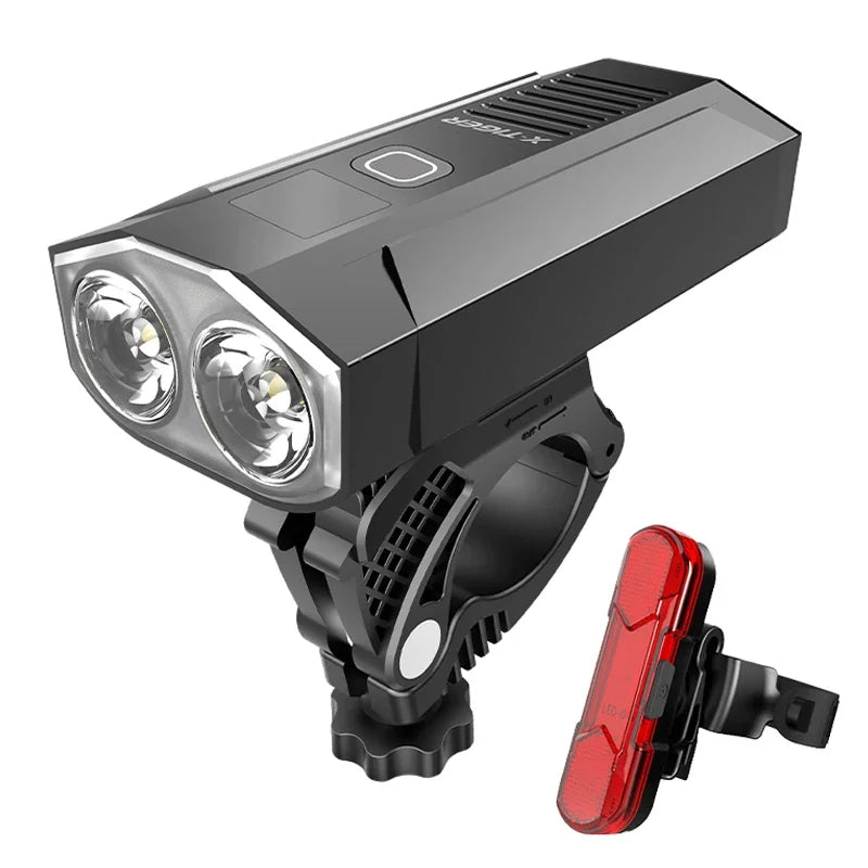 X-TIGER Bike Front Light Set Waterproof MTB Bicycle Lamp 5200mAh USB Rechargeable LED Bike Accessory