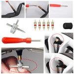 Car Bicycle Slotted Handle Tire Valve Stem Core Remover Screwdriver Tire Repair Instal close-up view