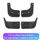 Mud Flaps for Tesla Model 3 Highland 2024 2025 | TPE Splash Guards alternate view