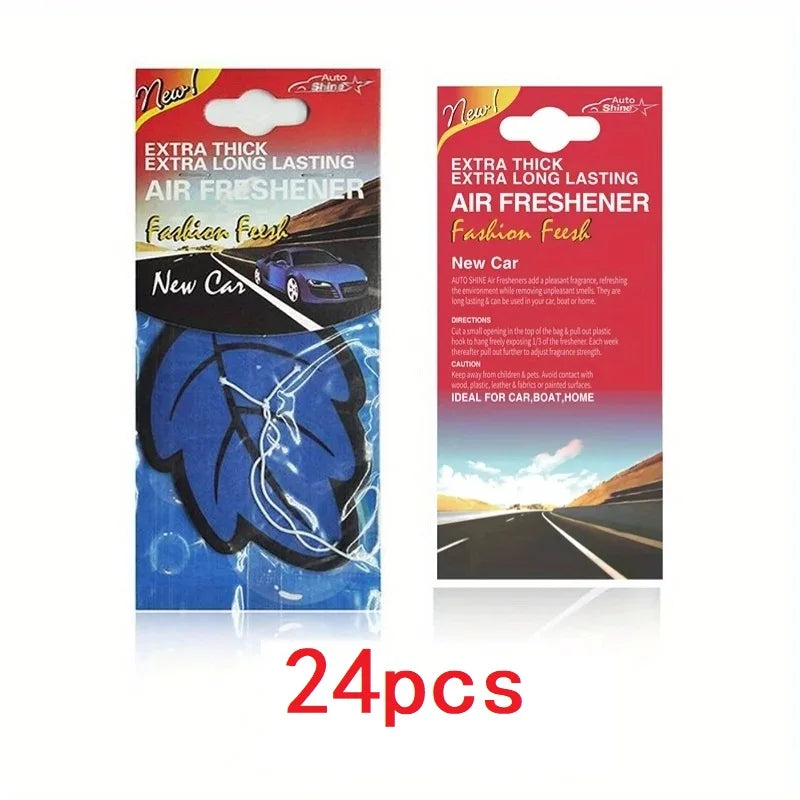 3-60pcs Car Air Freshener Natural Scented Tea Paper Auto Hanging Vanilla Perfume Fragran detail view