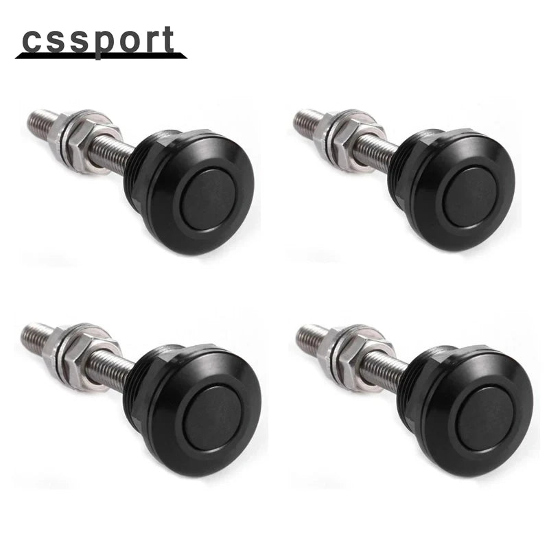 4Pcs Universal 22mm Car Push Button Bonnet Hood Pin Lock Clip Kit Quick Release Latch Engine Bonnets Auto Accessories HL-1001