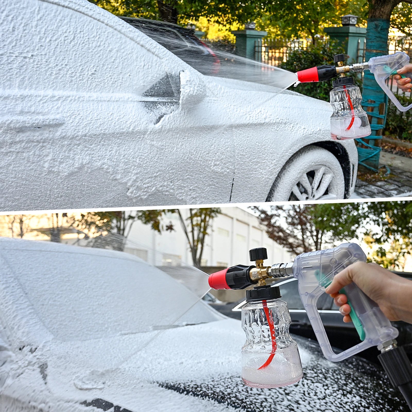 Pressure Washer Foam Cannon with 1/4 Quick Connector | 360 Adjustable Thick Snow Fo additional angle