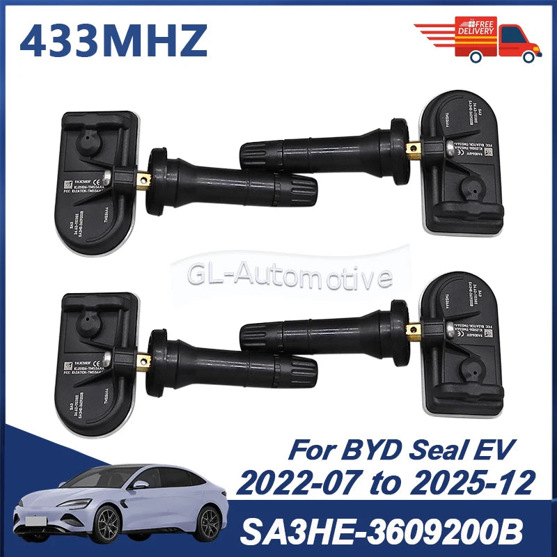 1/4PCS SA3HE-3609200B TPMS Sensor Tire Pressure Sensor For BYD Seal EV 2022-2025 433MHZ