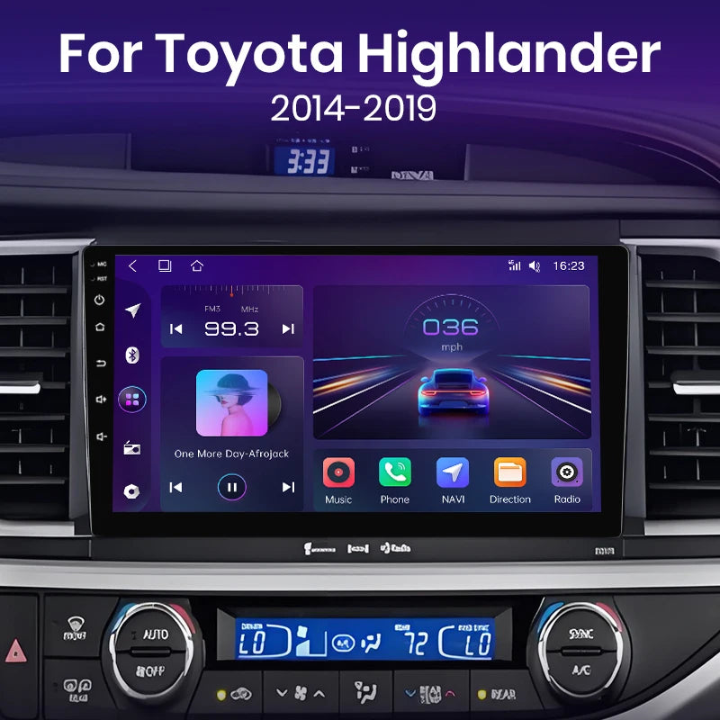 Junsun Android 15 Car Multimedia Player Touch Screen Head Unit Stereo Radio for Toyota Highlander 20