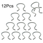 12Pcs/set Car Interior Door Window Crank Clip Metal Retainer Roll Up Retaining Winder Handle Clamp F