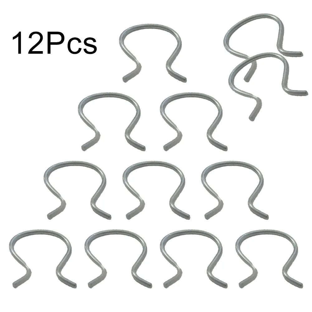 12Pcs/set Car Interior Door Window Crank Clip Metal Retainer Roll Up Retaining Winder Handle Clamp F