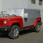 Silver SunShield Cover for Jeep Wrangler TJ 1997-2006 | Weatherproof Half Car Cover alternate view