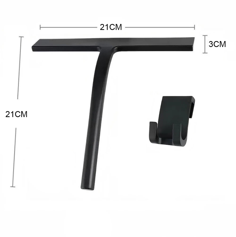 Bathroom Shower Squeegee Household Glass Wiper Window Mirror Silicone Scraper Shower Doors Hanging Squeegee Holder Cleaning Tool