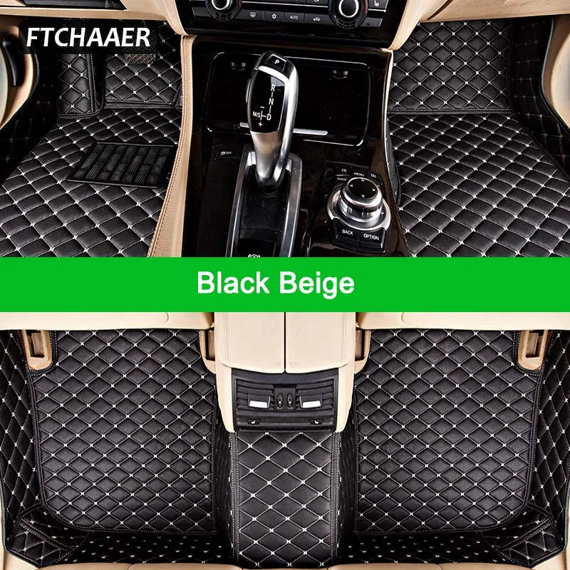 FTCHAAER Custom Car Floor Mats For Ssangyong Rexton Rexton-W Auto Carpets Foot Coche Accessorie