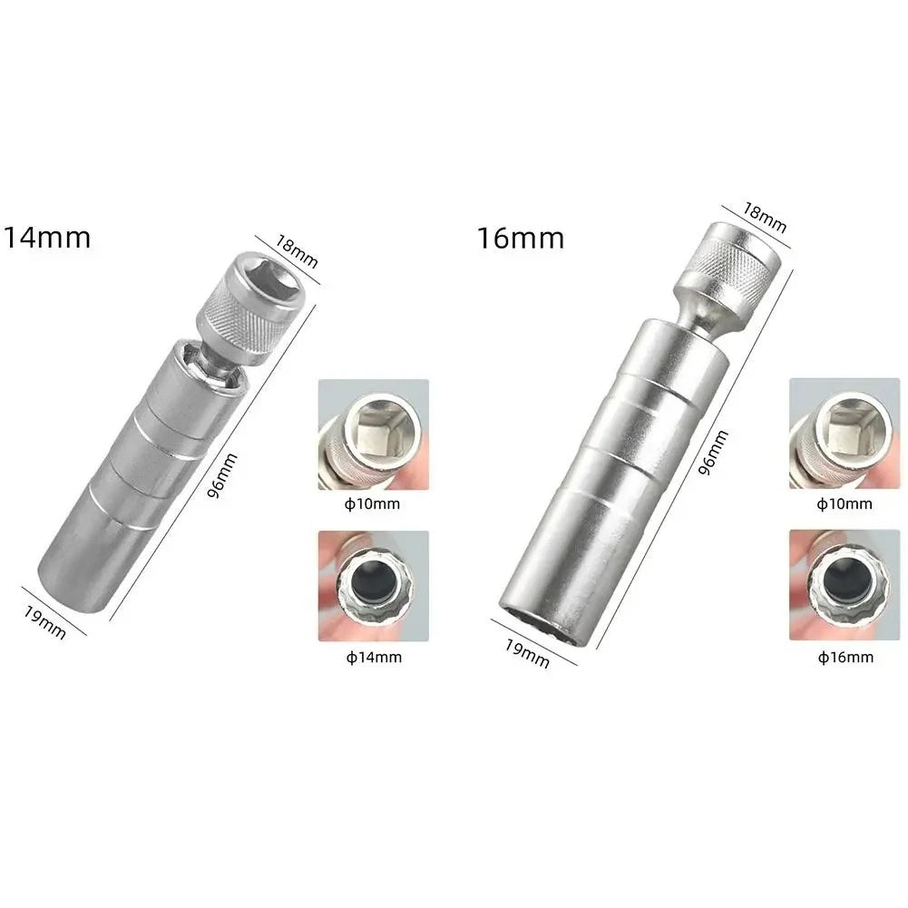 14mm 16mm Spark Plug Socket Wrench Adapter Auto Car Repair Nozzle Spark Plug Disassem alternate view