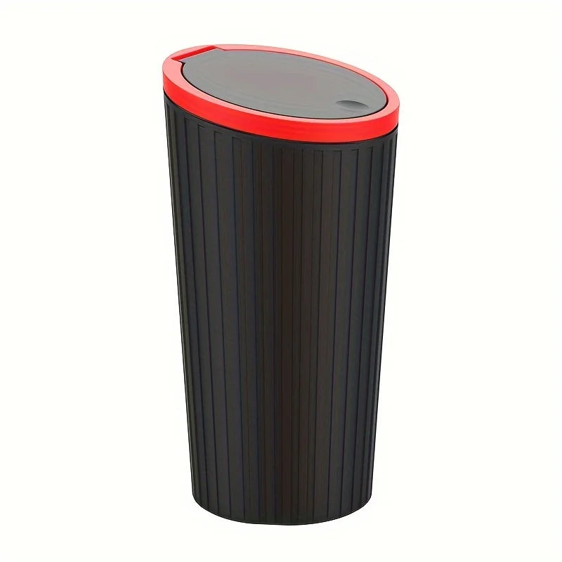 Universal Car Trash Bin with Lid,Durable ABS Material-Fits Center Console, Armrest, or Door Storage-Ideal for Vehicle & Home Use