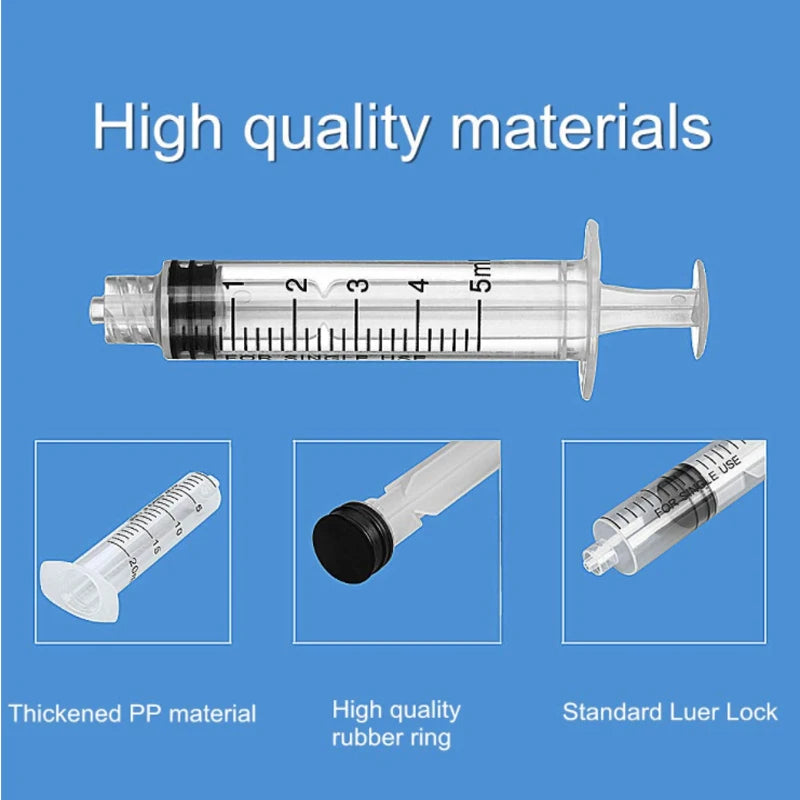 5ml/10ml/20ml/30ml/50ml/100ml Syringe Without Needle Screw Storage Crimp Dispensing additional angle