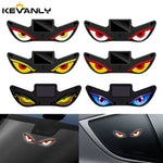 Solar Powered Car Neon Light Wireless Cool DEMON EYE Led Ambient Light Suction Cup USB Rechargeable