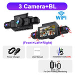 4-Channel Dash Cam | FHD 1080P WiFi Night Vision 24H Parking Black Box close-up view
