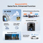 70mai M310 Plus 2K 1440P Dash Cam 143°FOV f/1.55 Large Aperture Smart Voice Control additional angle