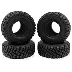 Rubber Mud Terrain Tires 4PCS 1.0" for 1/18 1/24 Axial SCX24 TRX4M Micro Crawler close-up view