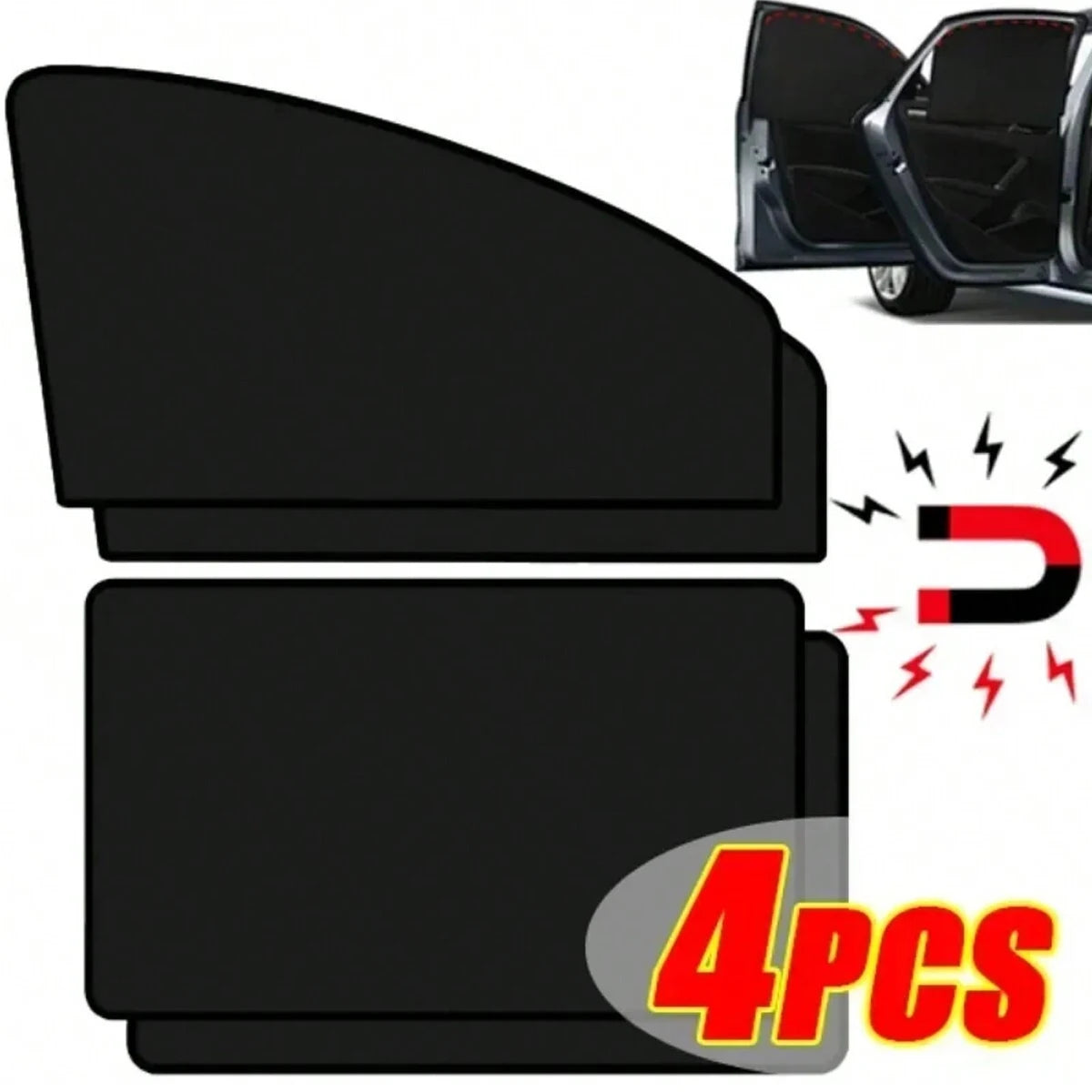 Magnetic Curtain Protectors, Side Window Sunshades, UV Protection, Suitable for Most Models, Univers