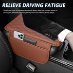 Upgraded Microfiber Leather Car Console Cover Armrest Cushion with 2 Storage Pockets Uni detail view