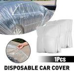 Disposable Transparent Car Cover | Dustproof Rainproof PE Film Protection additional angle