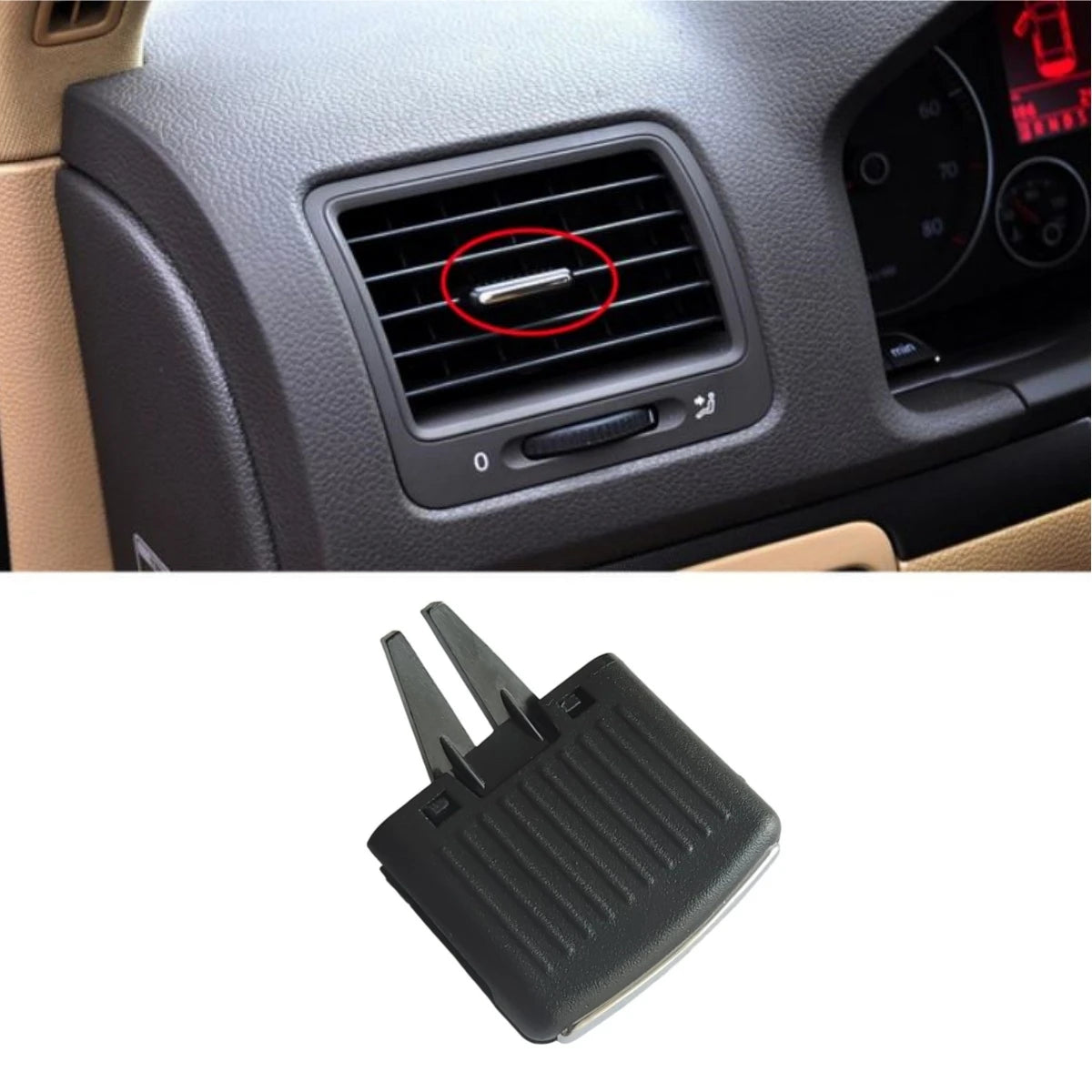 1/4/6PCS Car Front Rear Dash A/C Air Outlet Vent Grill Adjust Slide Clip For VW Golf 5 MK5 GTI Jetta A5 MK5 GLI Rabbit 2004-2011