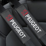 2pcs Carbon fiber Car Seat belt Cover Protective Pad for Peugeot 307 206 207 308 207 lifestyle view
