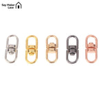 20pcs/lot Metal Rotate Buckle Key Rings Swivel Dog Buckle Holder Connectors Keyfob DIY Key Chains Pe