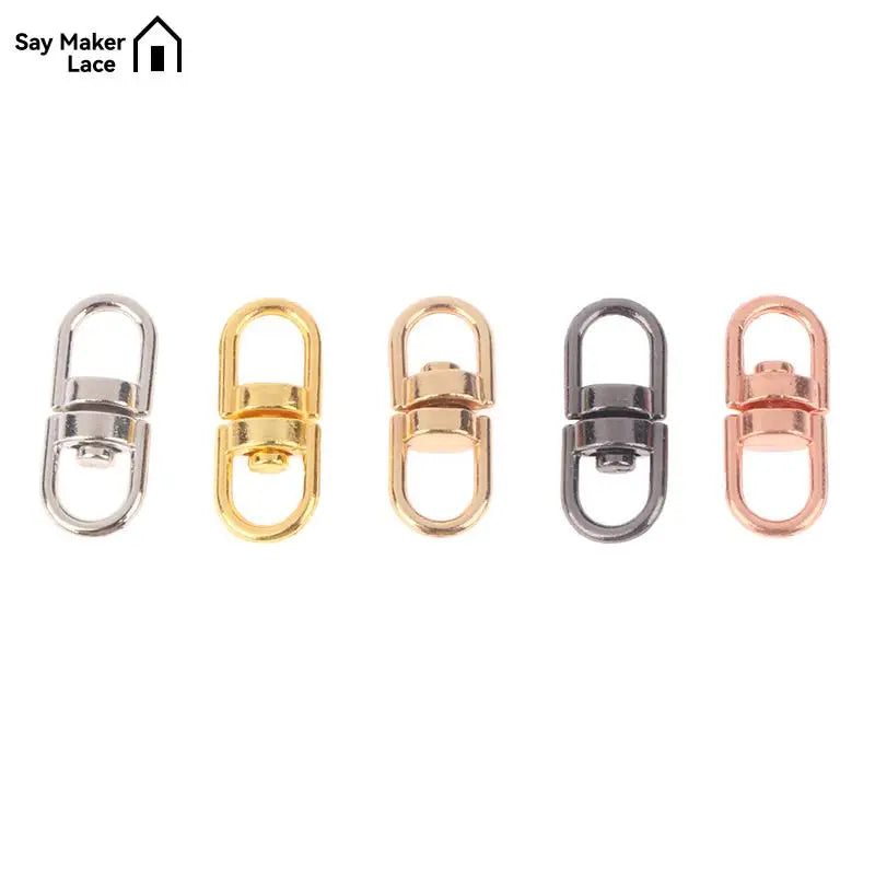 20pcs/lot Metal Rotate Buckle Key Rings Swivel Dog Buckle Holder Connectors Keyfob DIY Key Chains Pe
