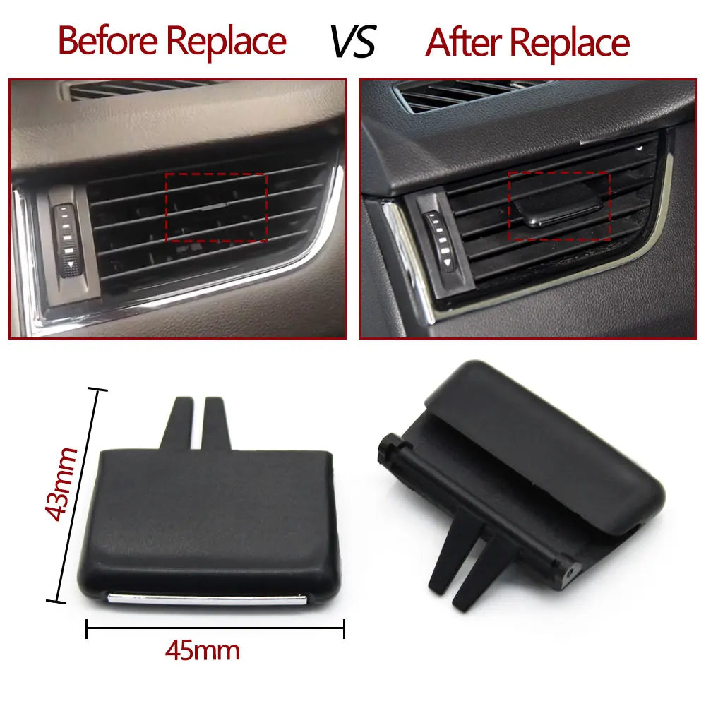 Car Front Air Conditioning AC Vent Grille Outlet Slider Tab Clip Repair For Skoda Octavia 2015-2021 5E0819701 5E0819702