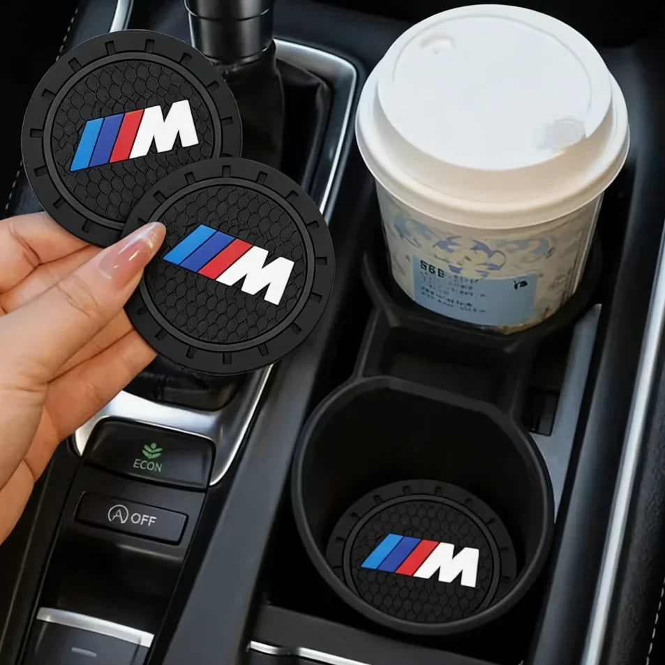 2Pcs For Bmw M Performance E46 E90 E60 F30 F10 E39 F20 pendant Silica Gel Car Coaster alternate view