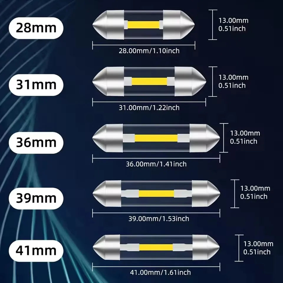12V LED Trunk Light Lamp 31mm 36mm 39mm 41mm alternate view