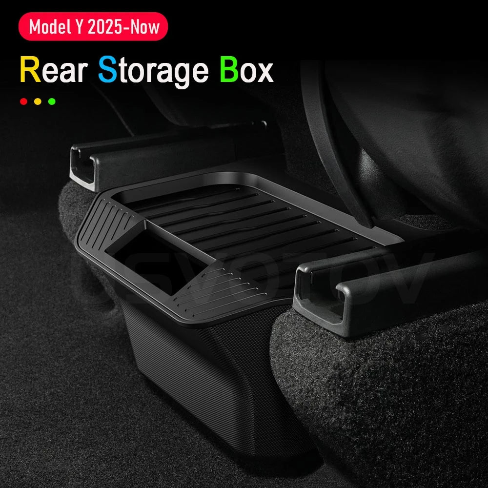 Tesla Model Y Juniper Rear Center Console Organizer | Under-Floor Storage & Trash Bin alternate view