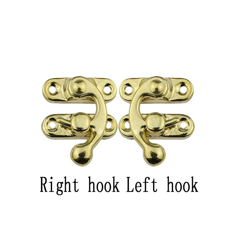 4pcs Box Toggle Latch Hasp Hook Lock Closure for Wooden Jewelry Chest Gift Wine Case Lea detail view