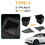 TESMAYX Car Trunk Side Storage Box for Tesla Model Y Juniper 2025 | Flocking TPE Mat alternate view