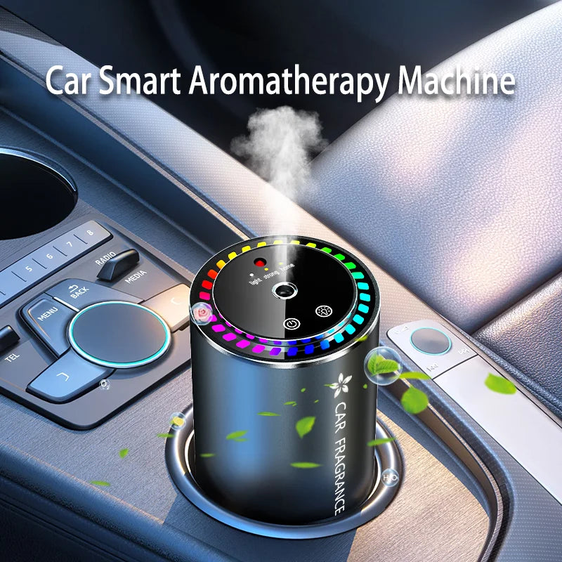 Car Aromatherapy Perfume with Automatic Spray | Aluminum Alloy Odor Remover with Star Ceiling Light