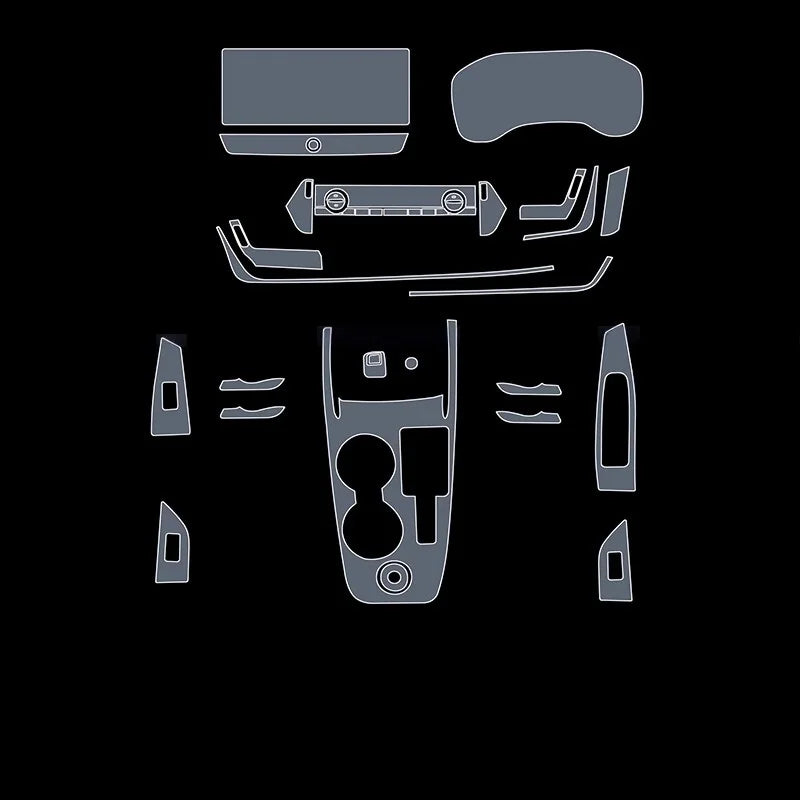 Nissan X-Trail 2021–2025 Dashboard & Navigation Screen Protection Film – Transparen additional angle